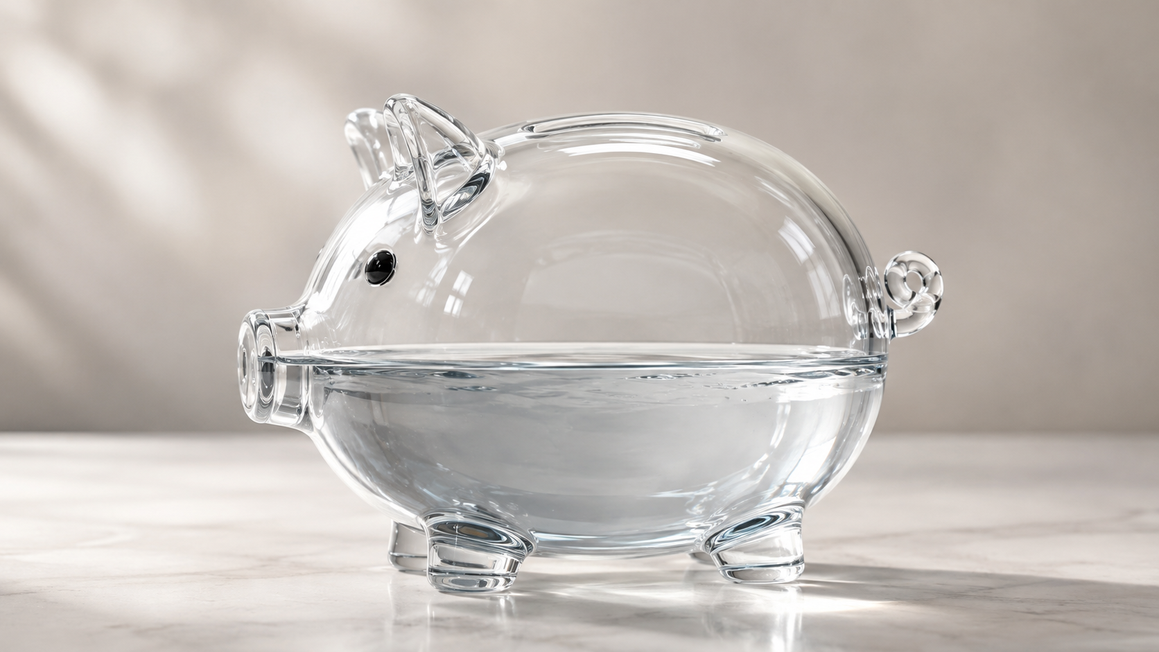 Gläsernes Sparschwein